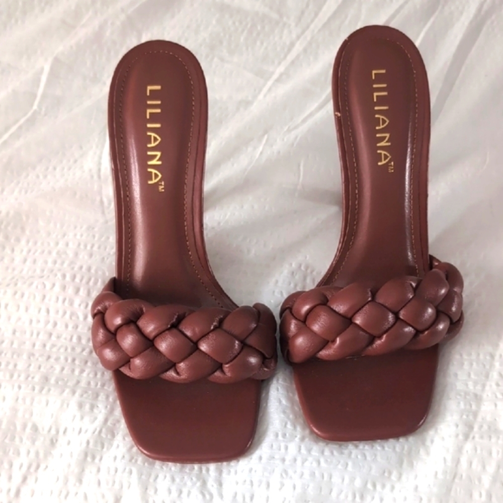 Brown Liliana Heels Sandals Size 7.5